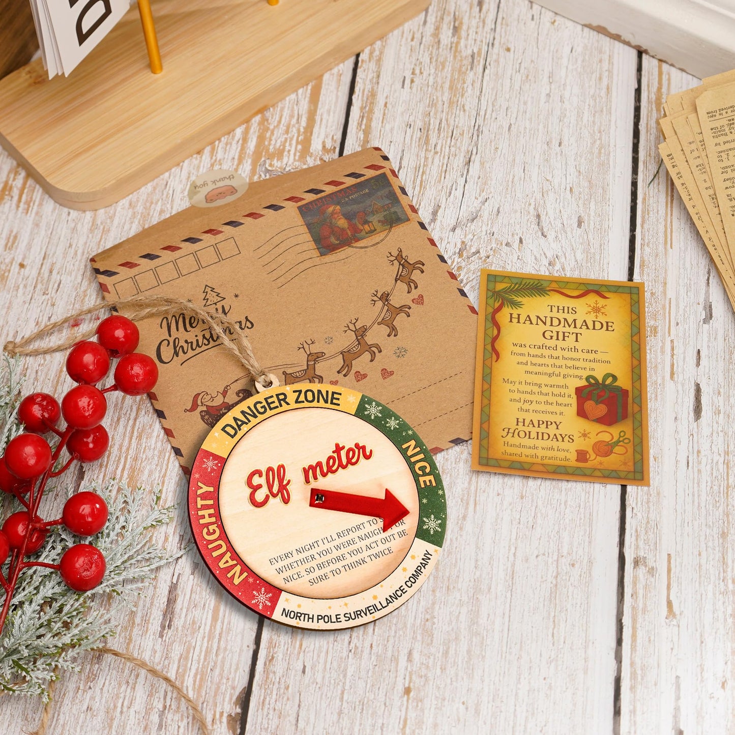 Naughty or Nice Elf Meter Ornament 2025 – Christmas Ornament