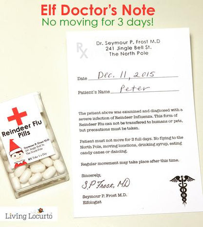 Hilarious Elf Antics Printables for the Elf on the Shelf! Elf doctor's note, North Pole Party photos and elf x-box gamer kit. Great last-minute ideas for your Christmas elf.